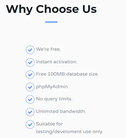 Why Choose remotemysql Why Choose remotemysql