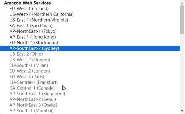 elephantsql.com create instance select region