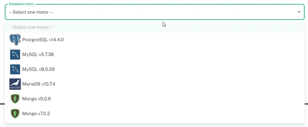 filess.io database version filess.io database version