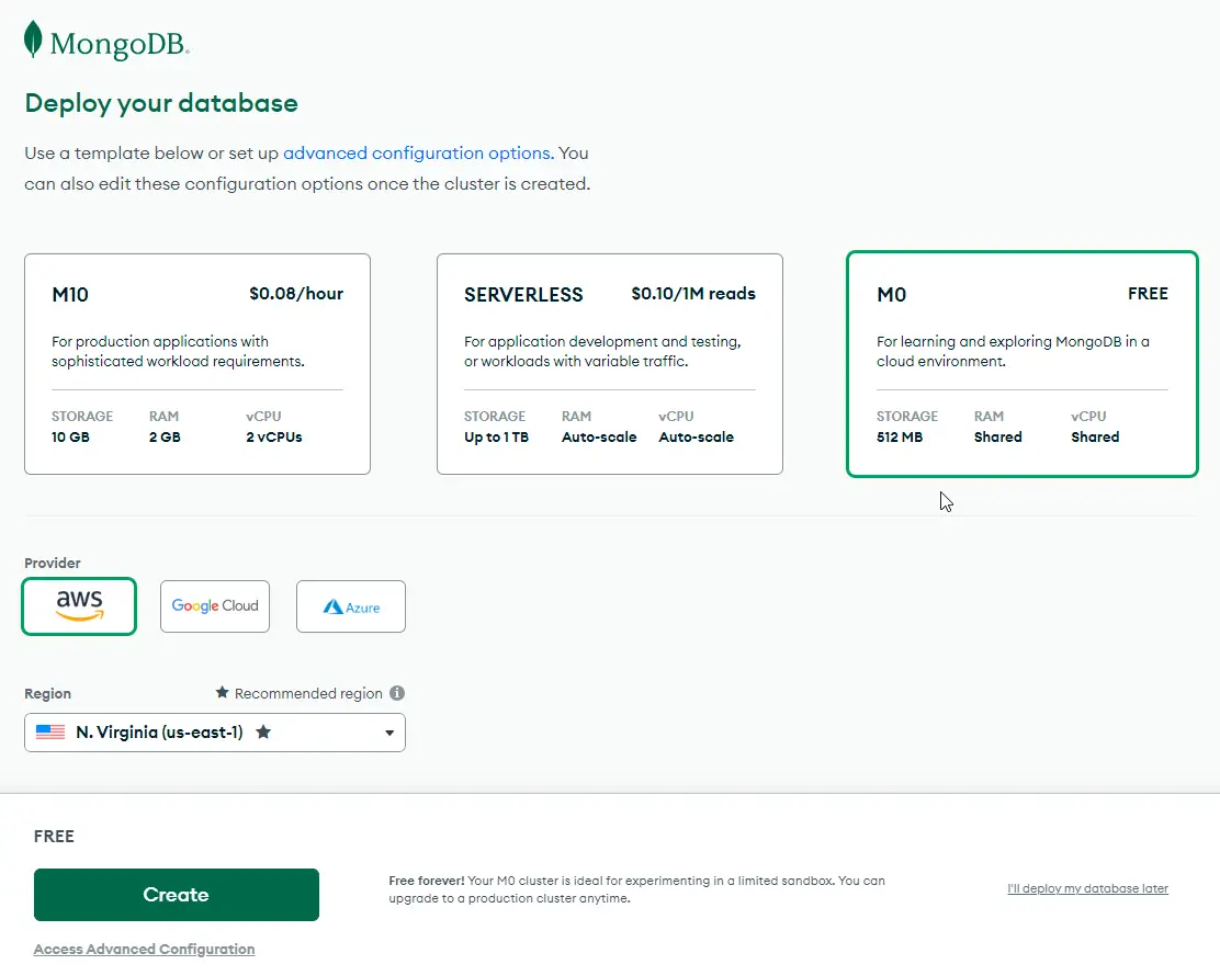 mongodb create a new database mongodb create a new database