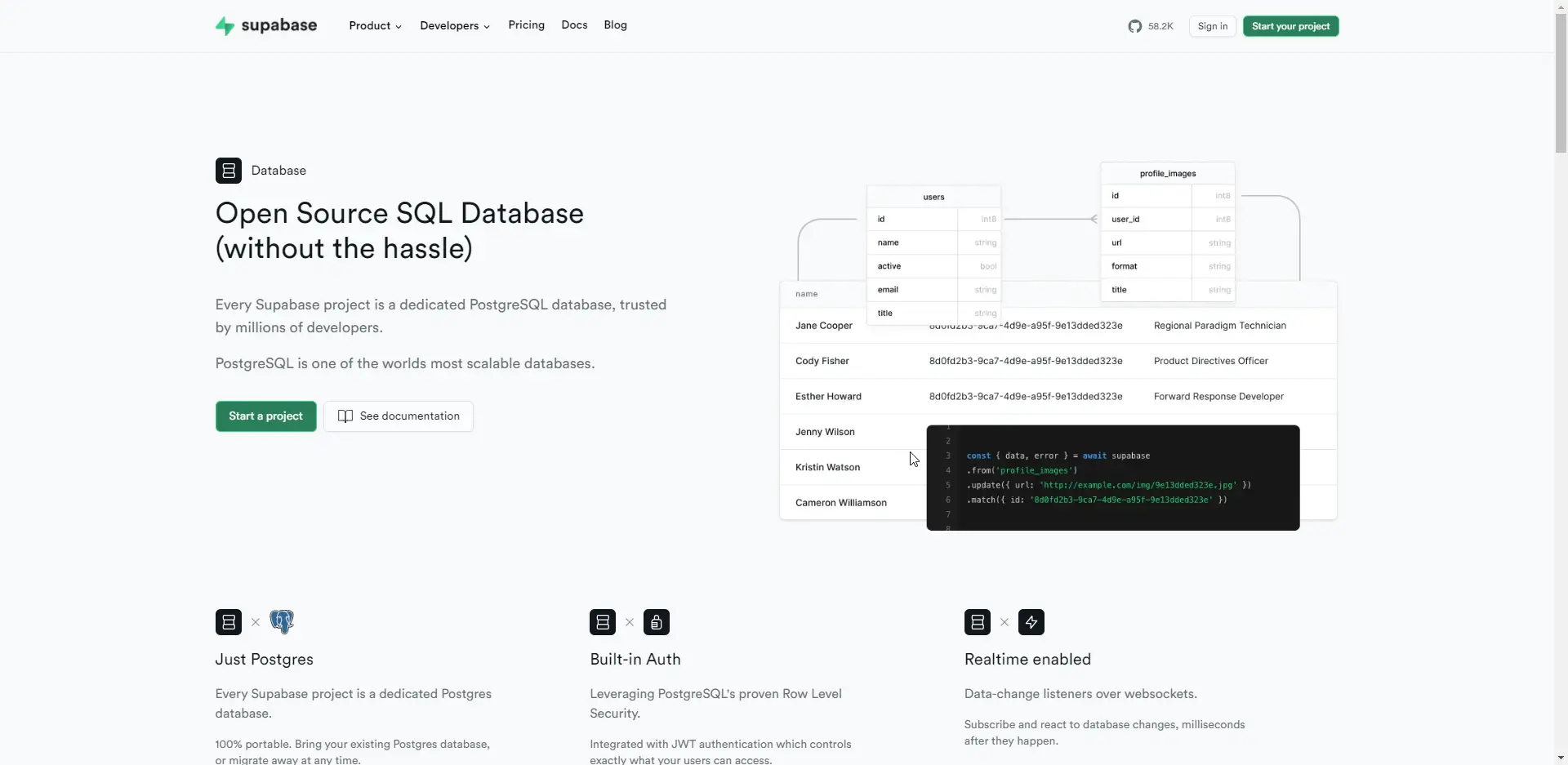 supabase.com database